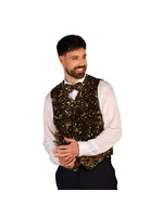 Thetru Paillettenvest heren goud/zwart