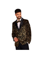 Thetru Heren pailletten colbert "Showstar" Goud-Zwart