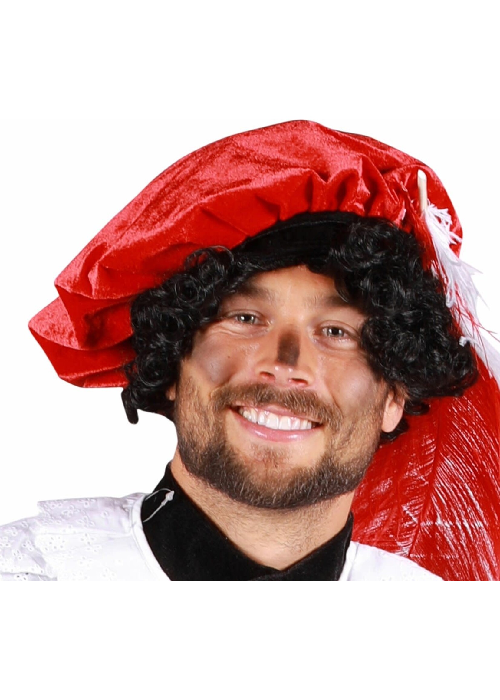 Thetru Baret zonder veer rood/zwart