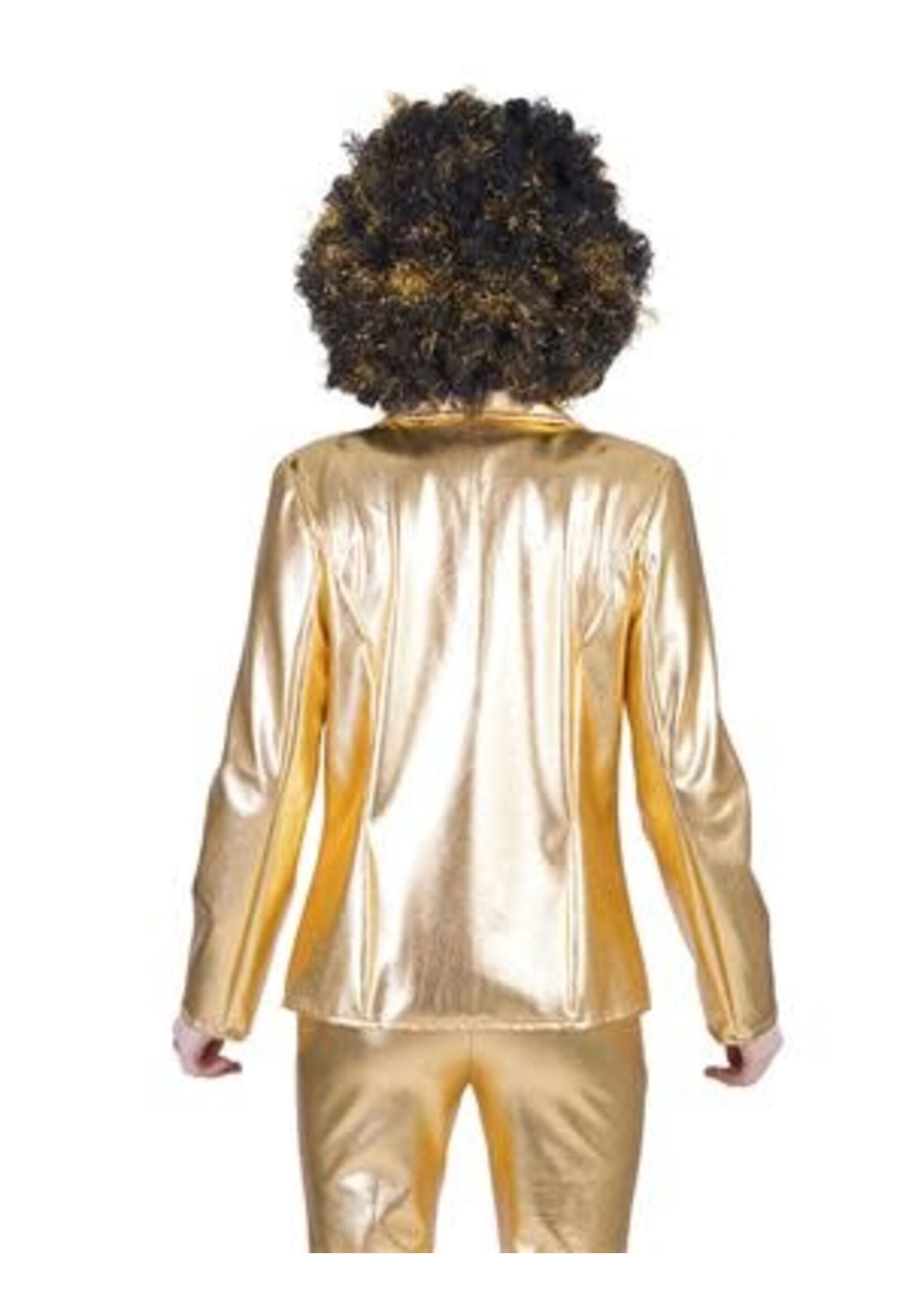 Feestkleding Breda Disco fever jacket goud