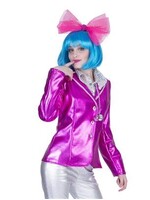Feestkleding Breda Disco fever dames jacket roze