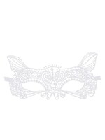 Feestkleding Breda Oogmasker kant kat wit