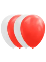 Feestkleding Breda Ballonnen rood wit 10 stuks (30 cm)