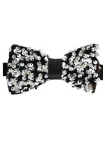 Thetru Luxe paillettenstrikje Zilver-zwart