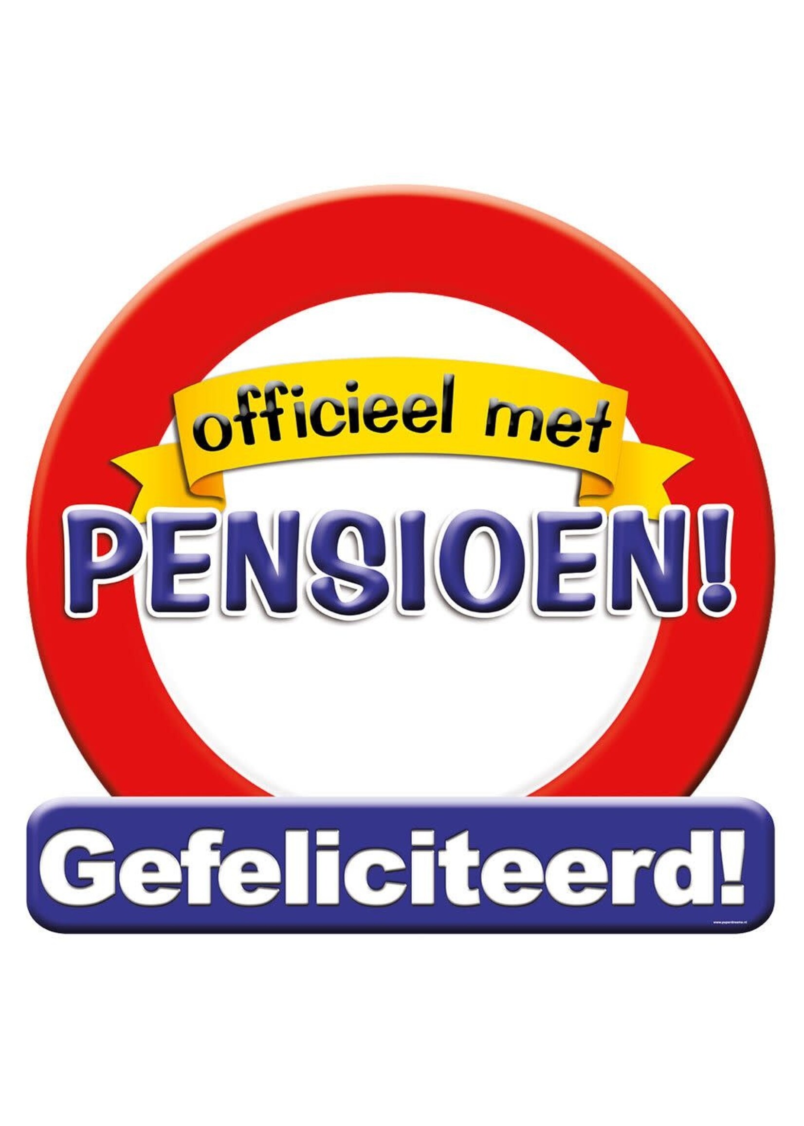Feestkleding Breda Huldeschild verkeersbord pensioen