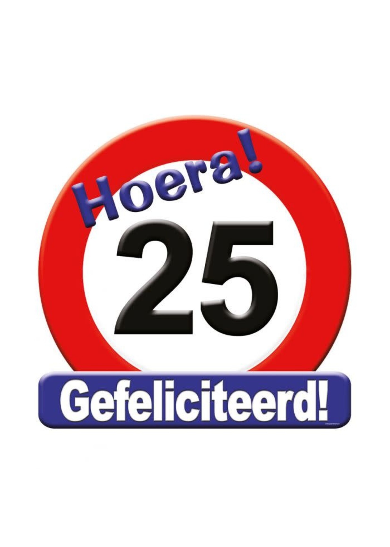 Feestkleding Breda Huldeschild verkeersbord  25