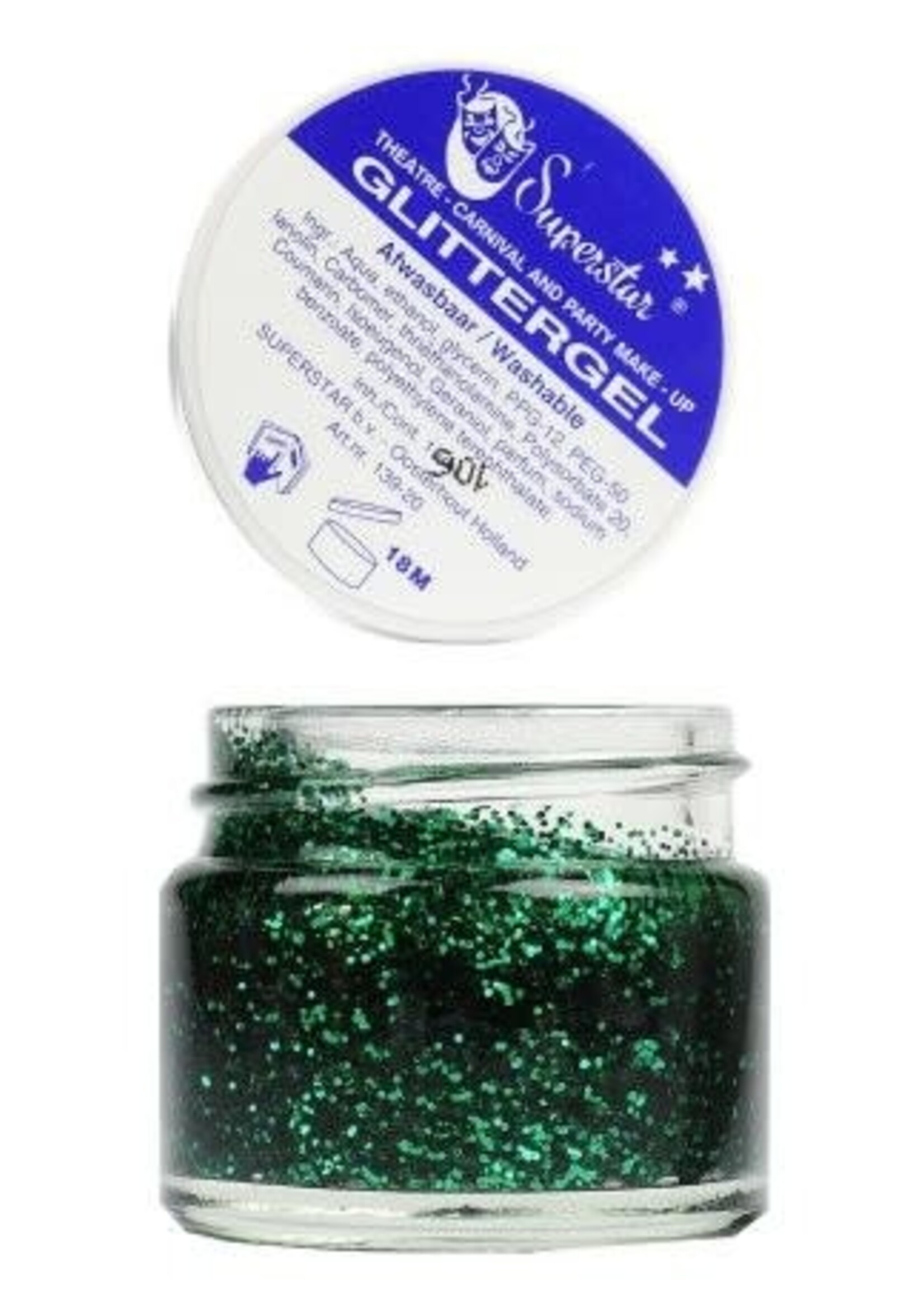 Superstar Glittergel groen (huid&haar) 15 ml