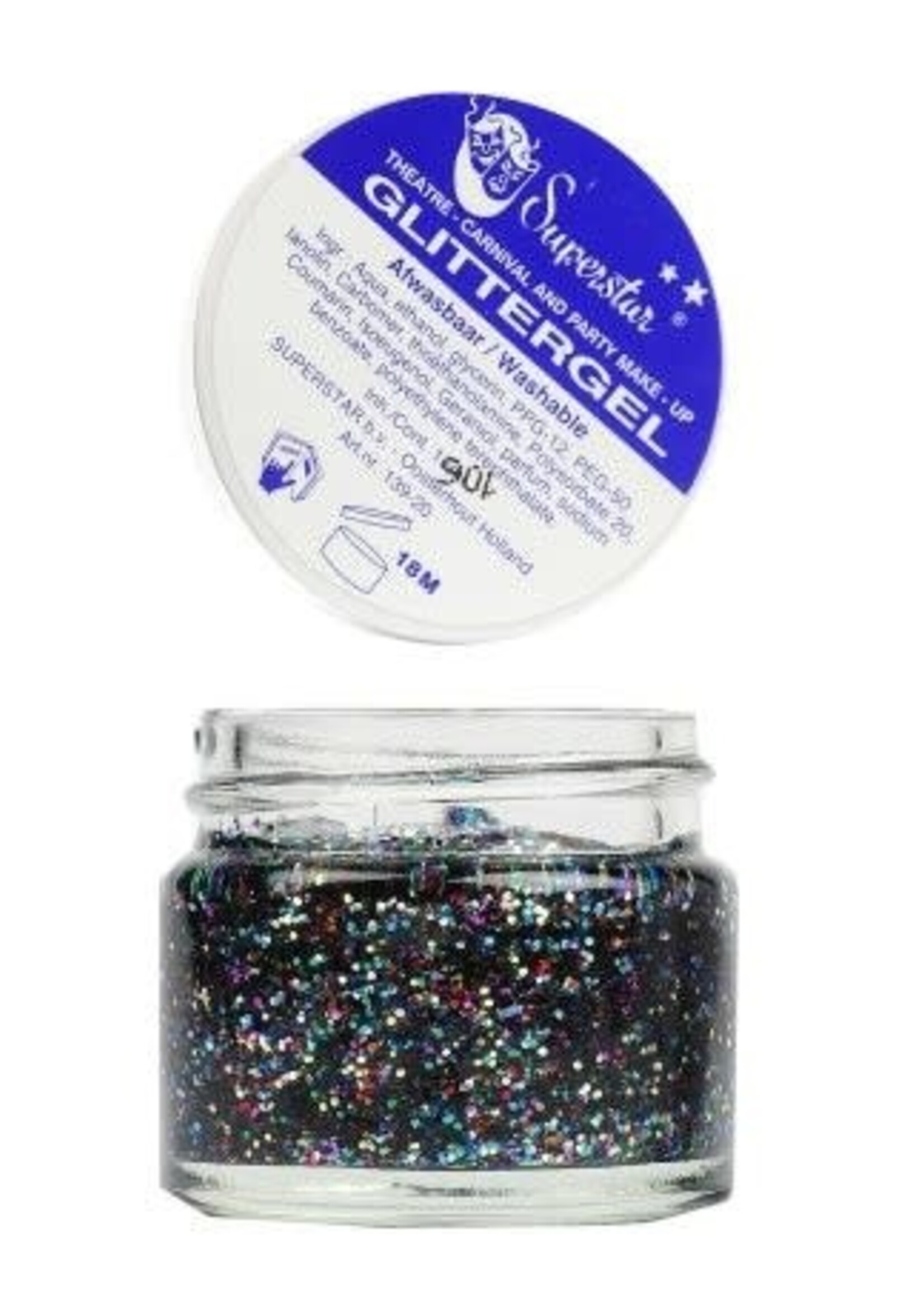 Superstar Glittergel Multi colour (huid&haar) 15 ml