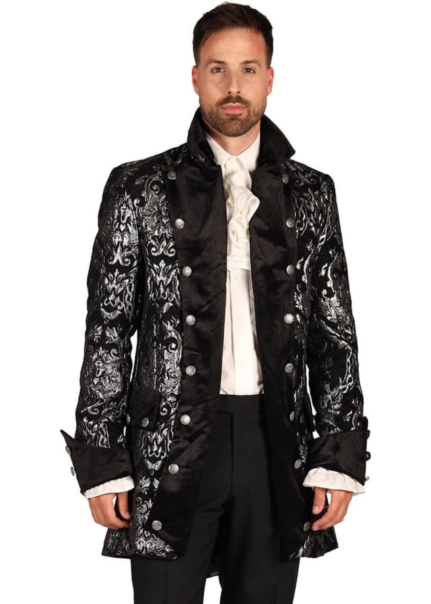 Feestkleding Breda Jas heer "Royale" zwart grijs