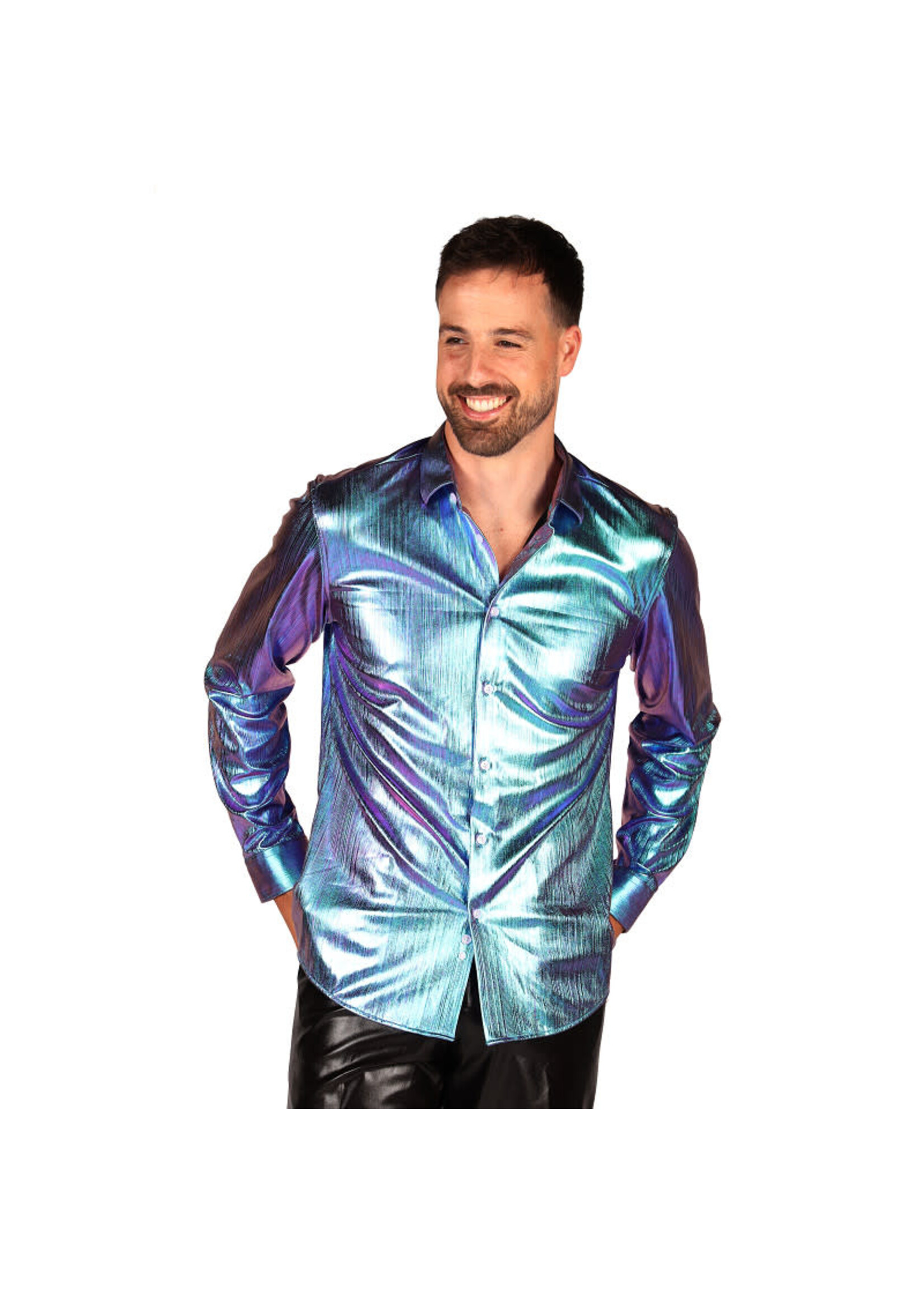 Thetru Blouse heer "Shining Star" Petrol