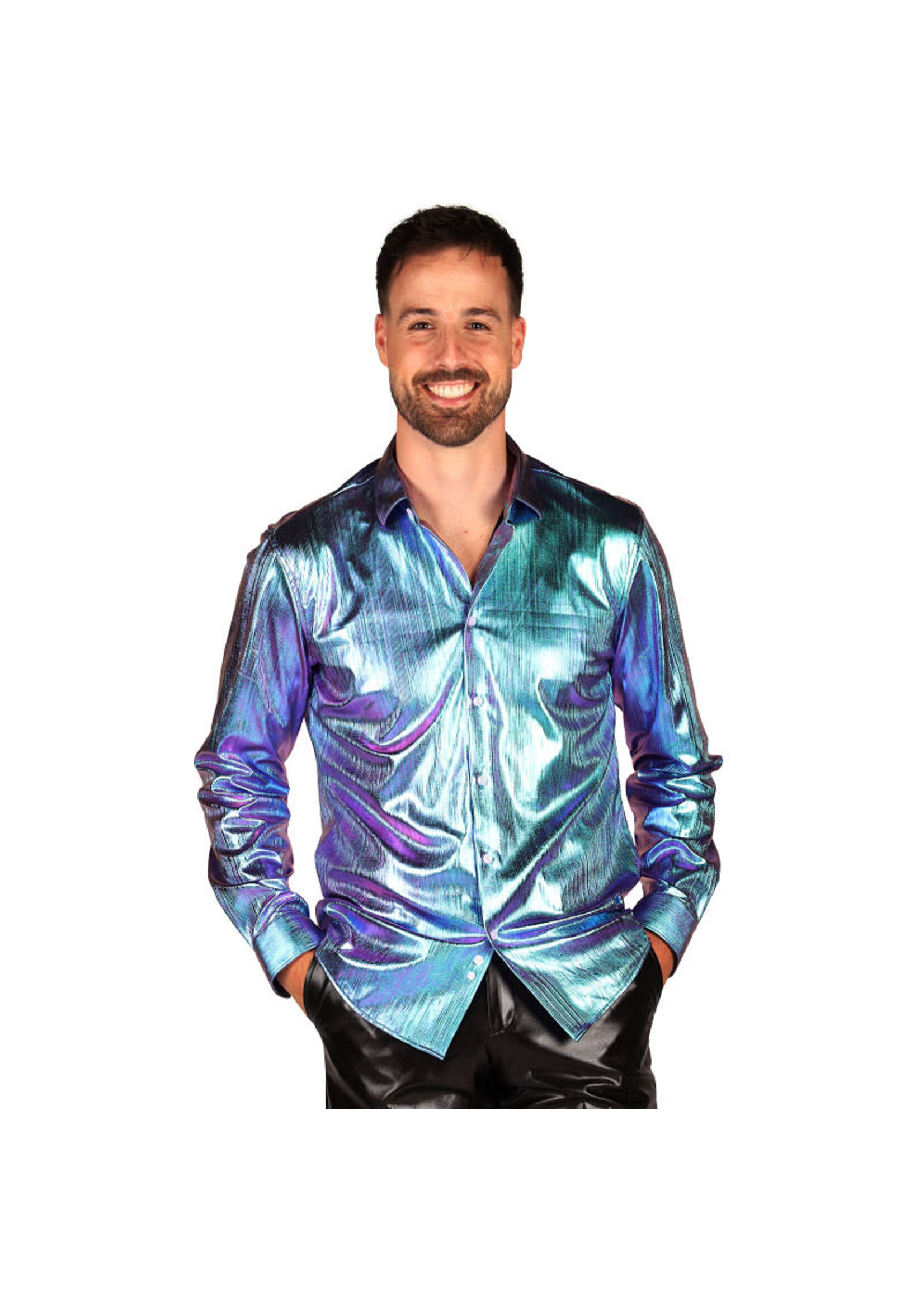 Thetru Blouse heer "Shining Star" Petrol