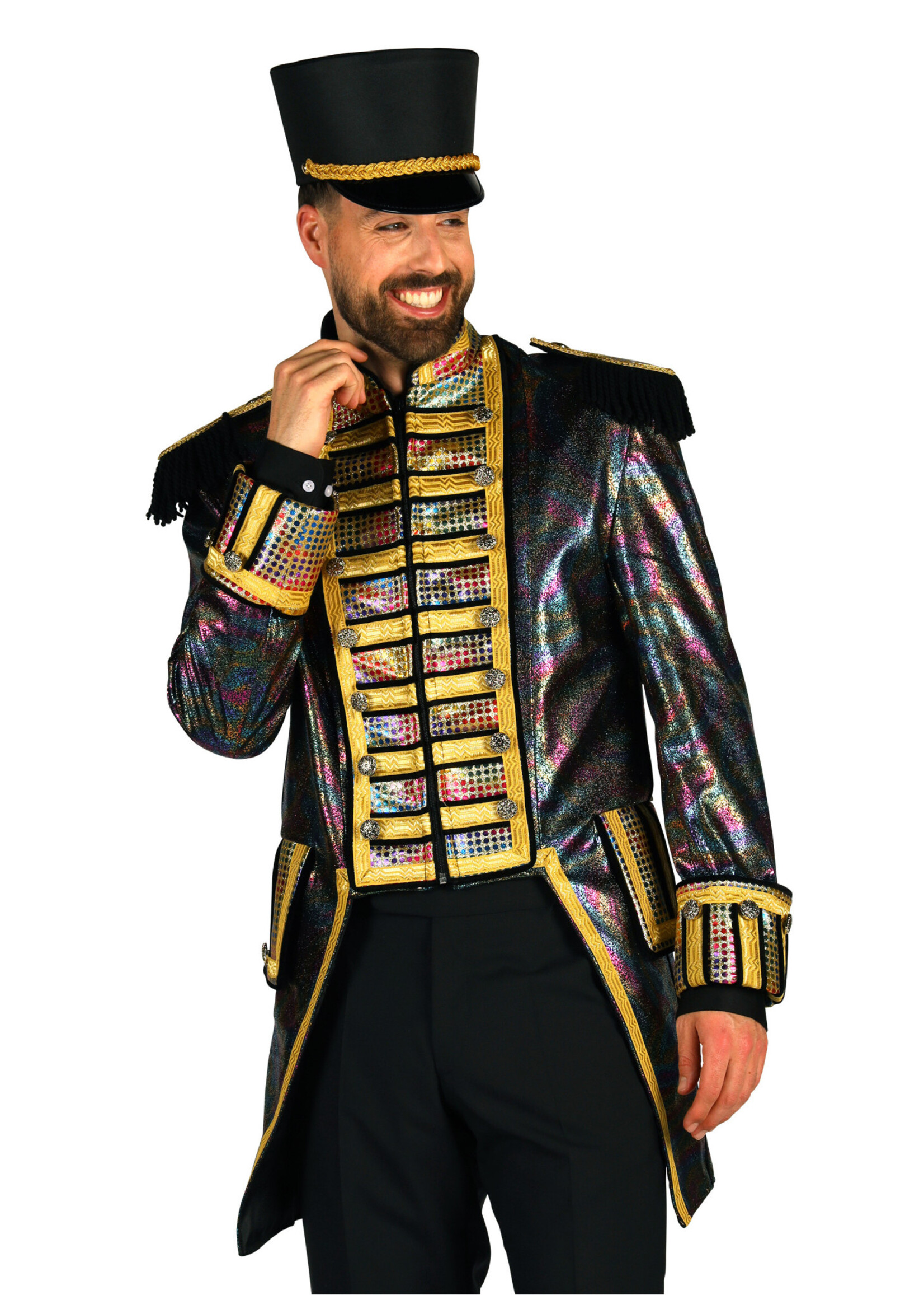 Thetru Herenjas "Metalic Fiesta" zwart / multi