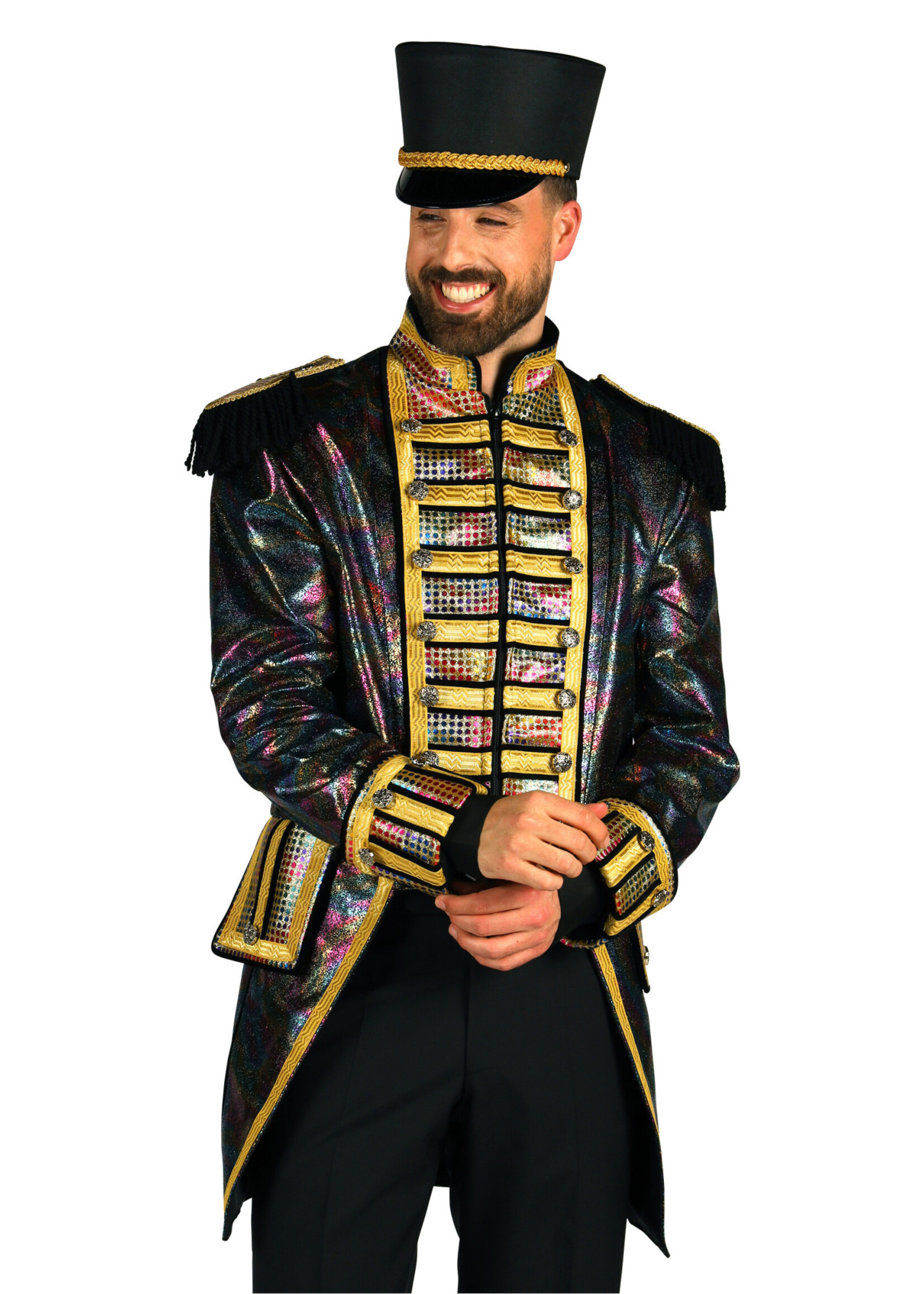 Thetru Herenjas "Metalic Fiesta" zwart / multi