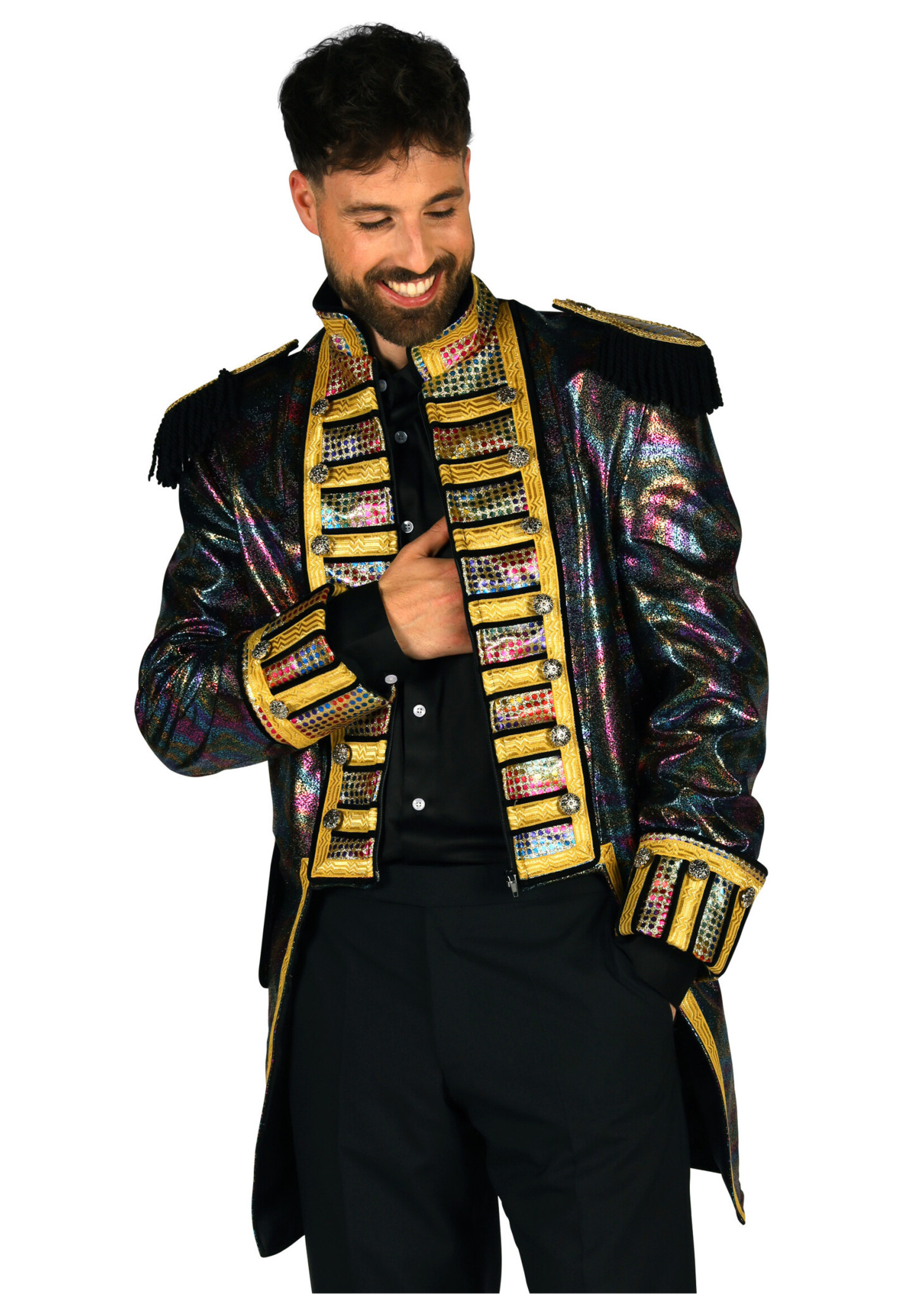 Thetru Herenjas "Metalic Fiesta" zwart / multi