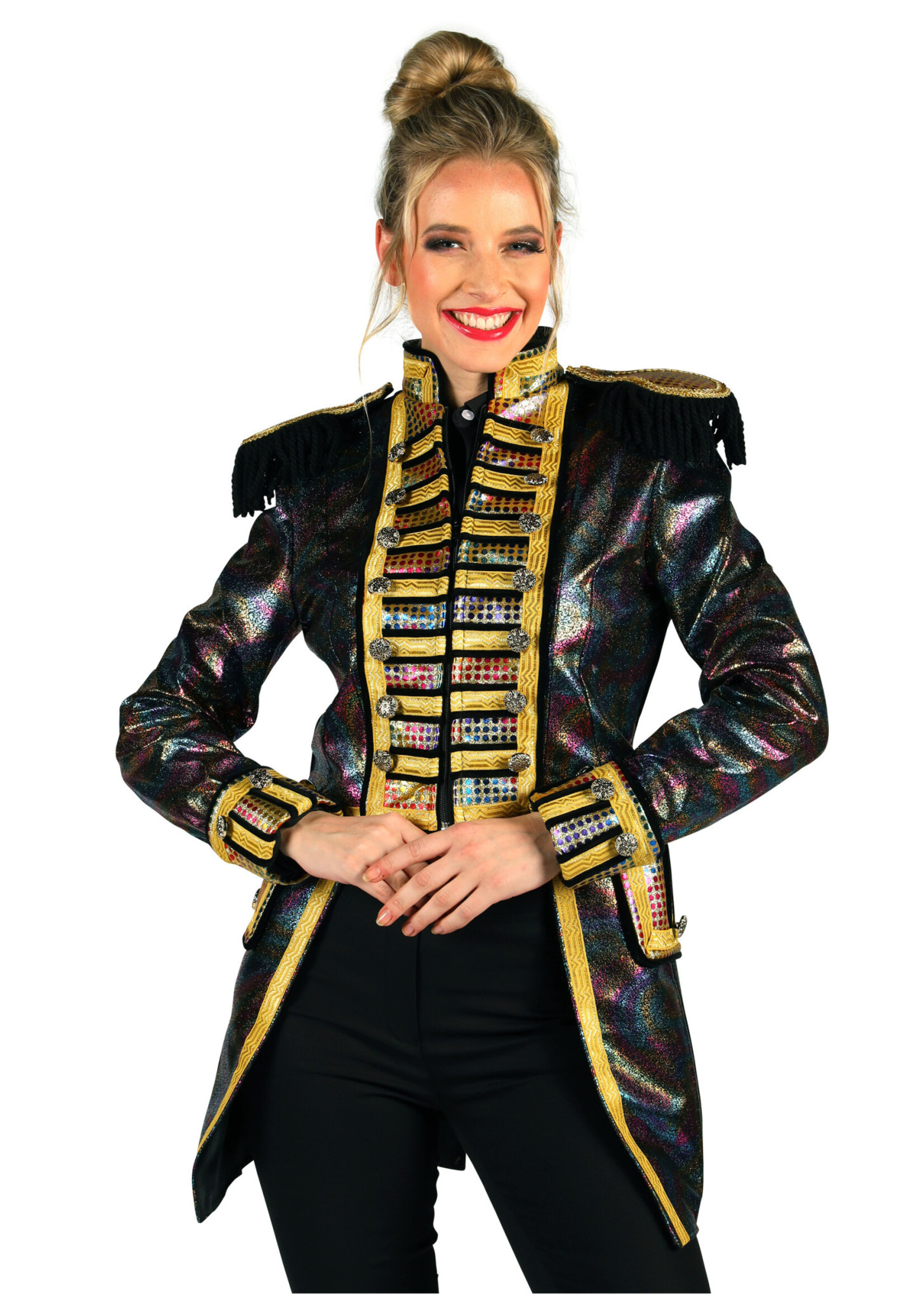 Thetru Damesjas "Metalic Fiesta" zwart / multi