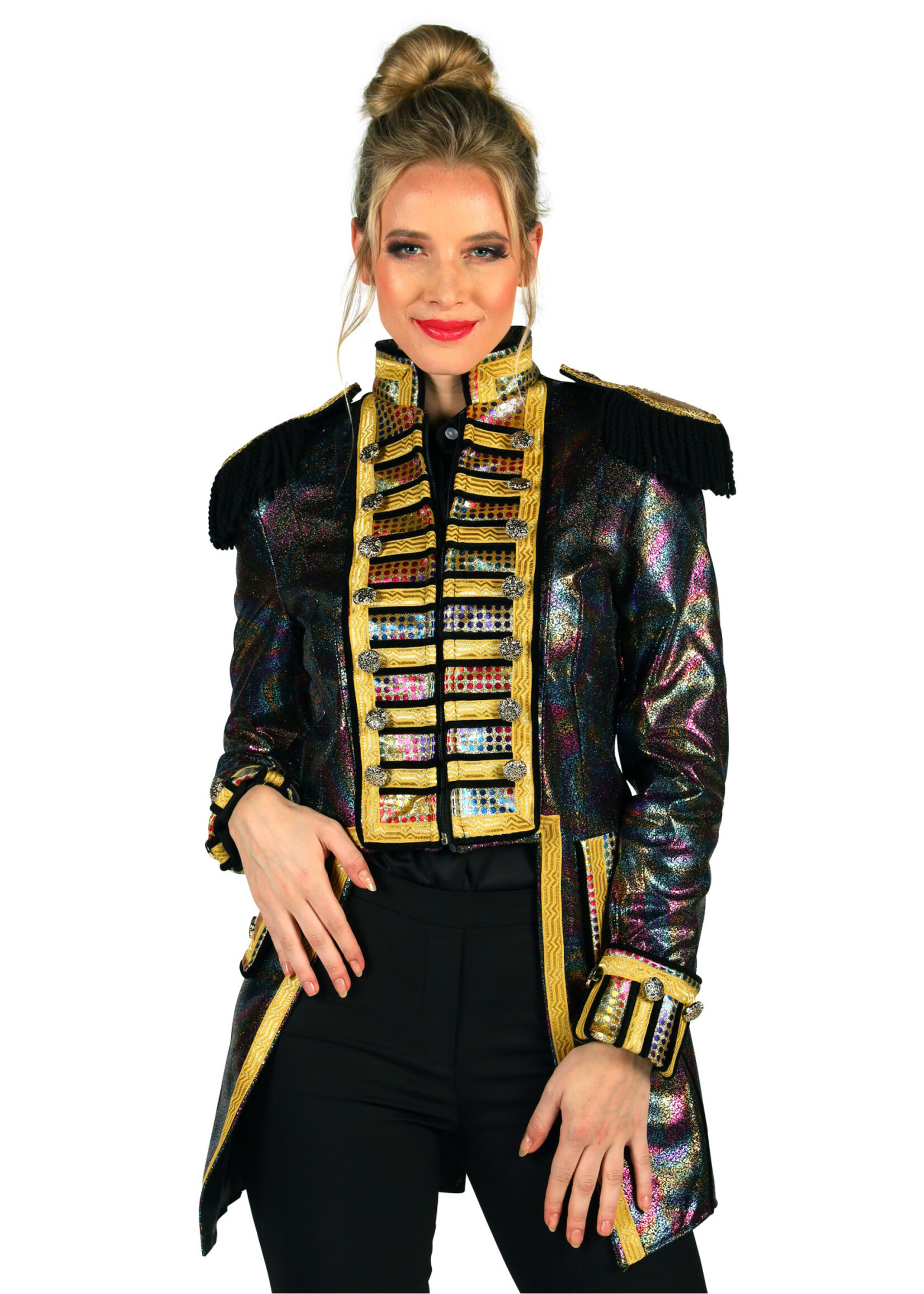 Thetru Damesjas "Metalic Fiesta" zwart / multi