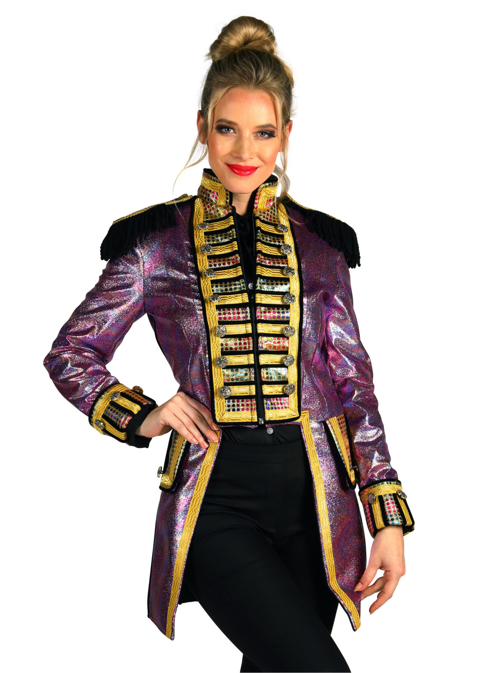 Thetru Damesjas "Metalic Fiesta" paars / multi