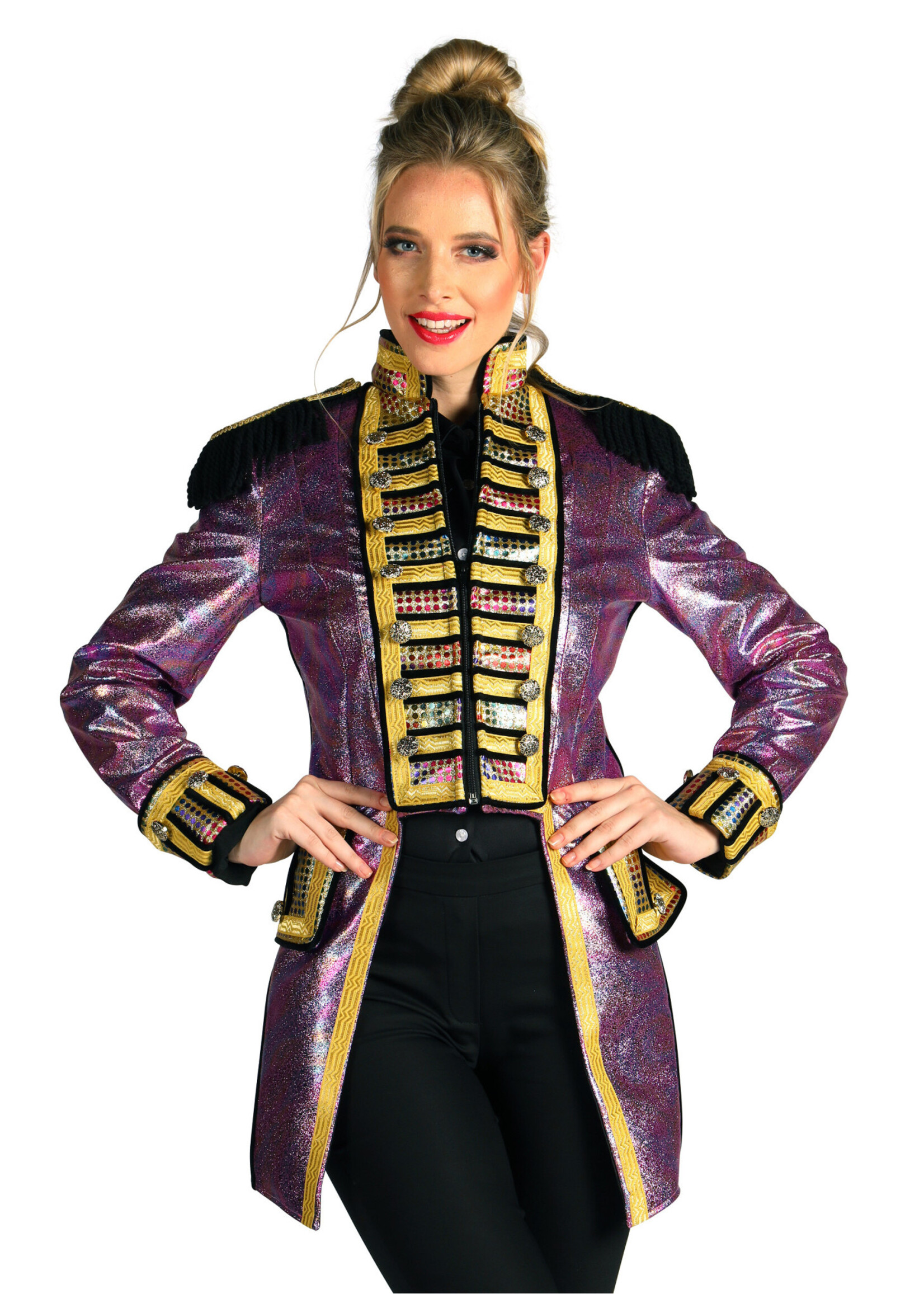 Thetru Damesjas "Metalic Fiesta" paars / multi