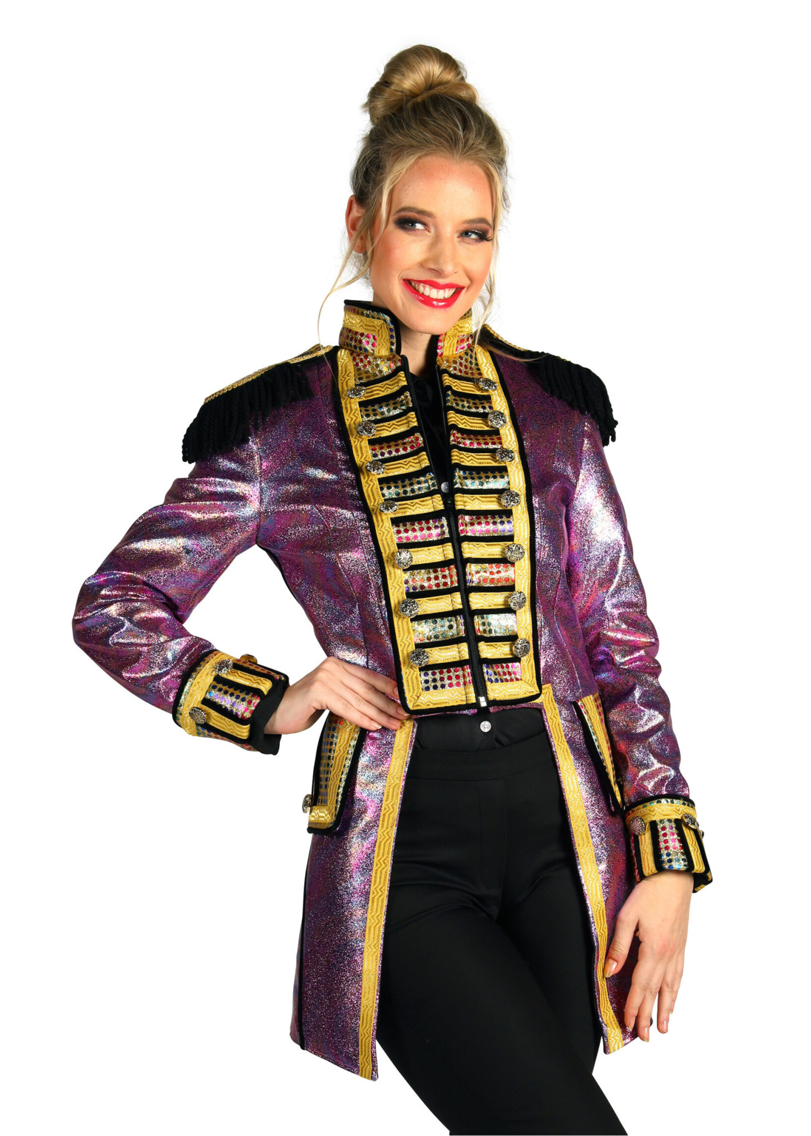 Thetru Damesjas "Metalic Fiesta" paars / multi