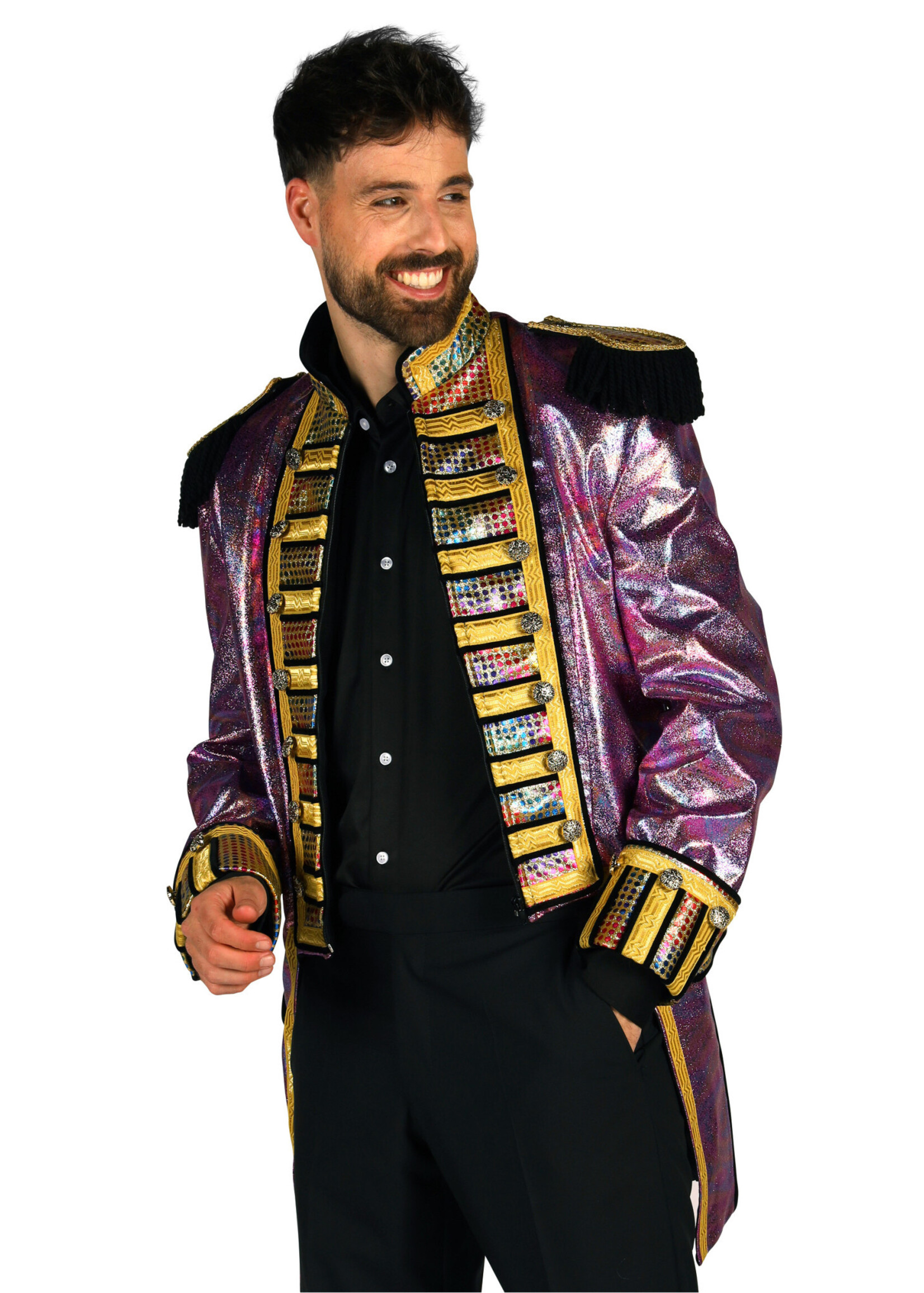 Thetru Herenjas "Metalic Fiesta" paars / multi