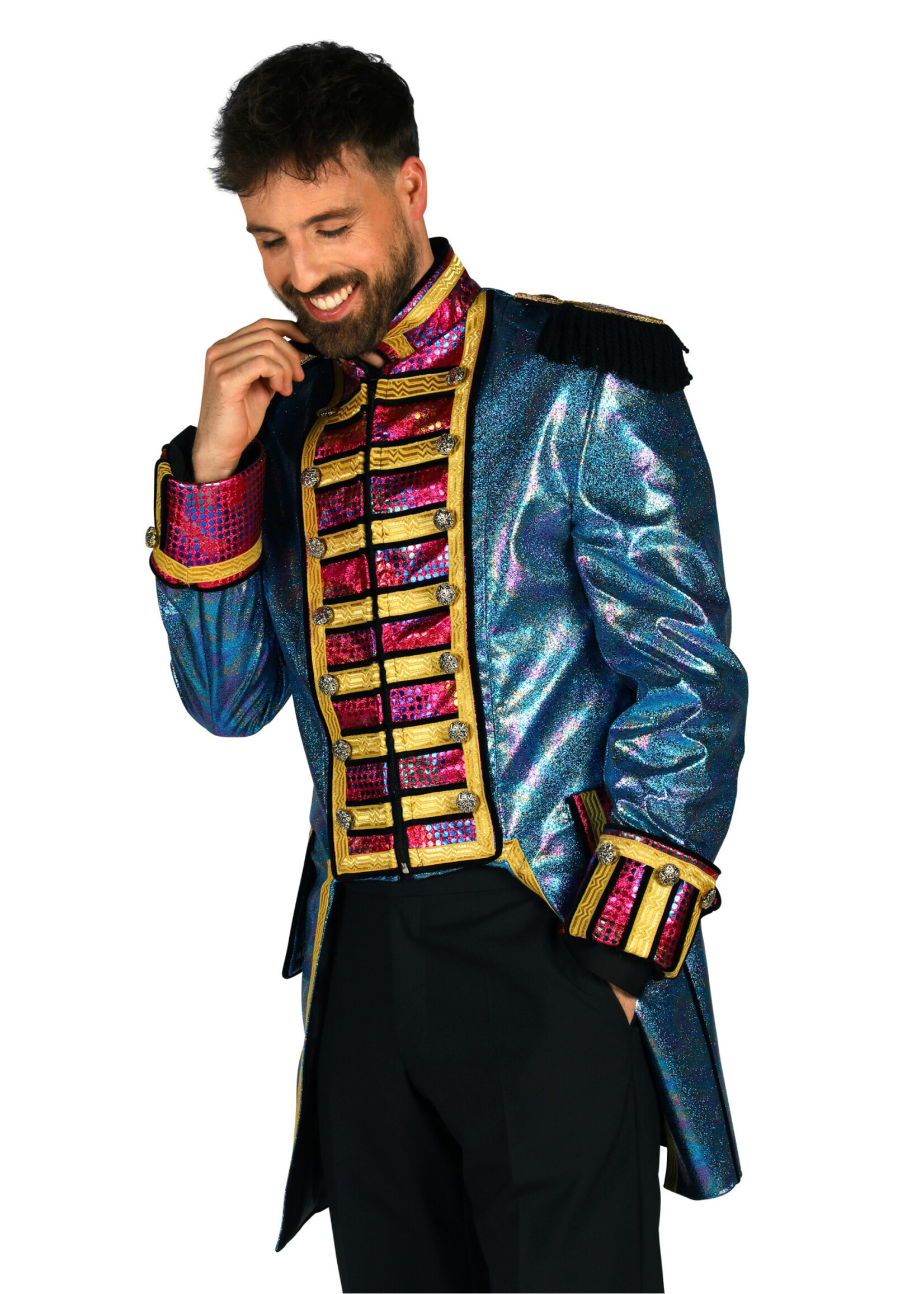 Thetru Herenjas "Metalic Fiesta" blauw / multi