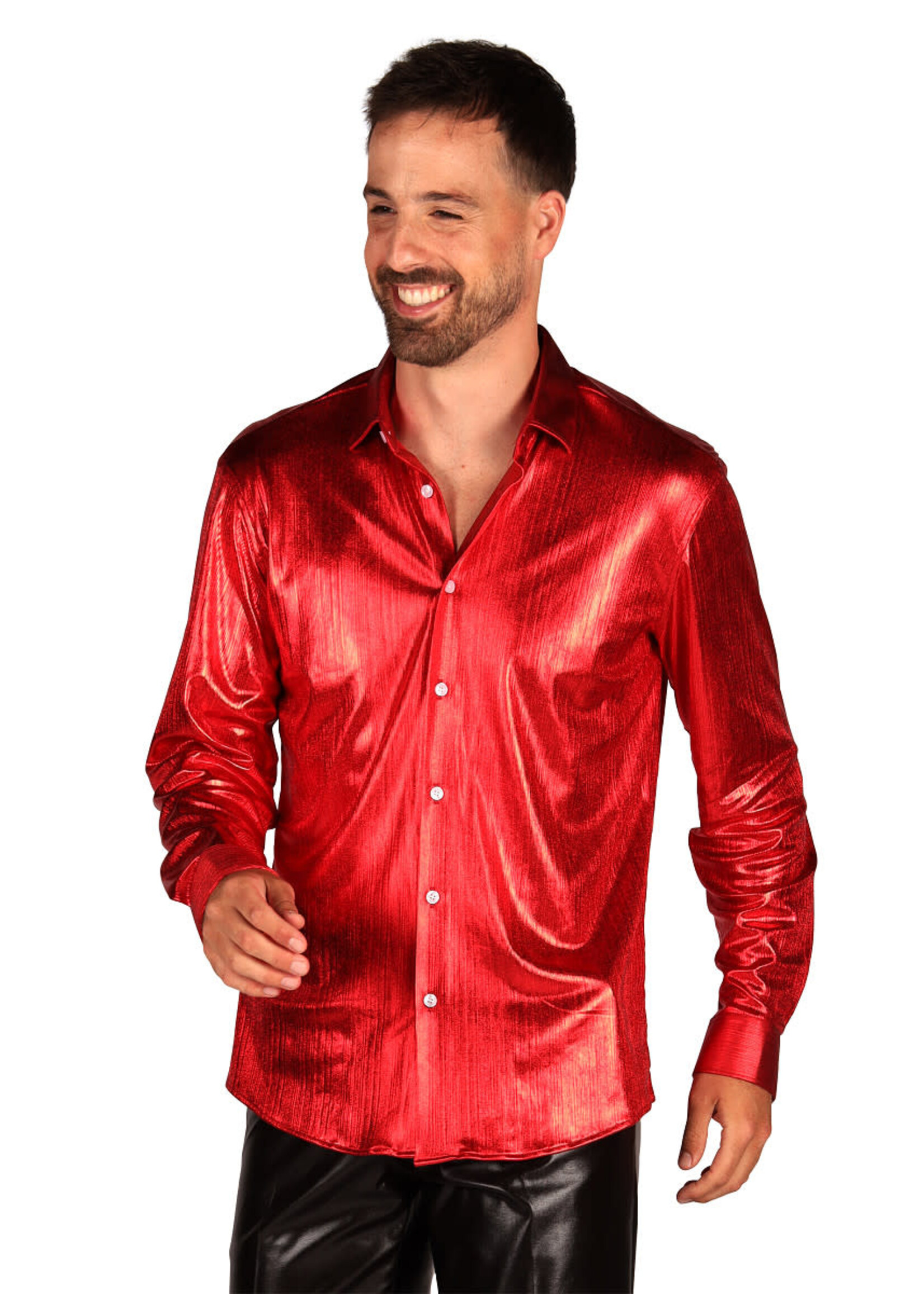 Thetru Blouse heer "Shining Star" Rood