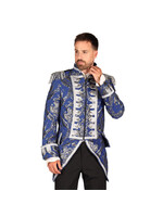 Thetru Jas heer brocaat "Nelson" Blauw/Zilver