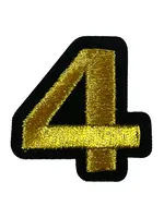 Feestkleding Breda Embleem Gouden cijfer vier-4 EMB-075