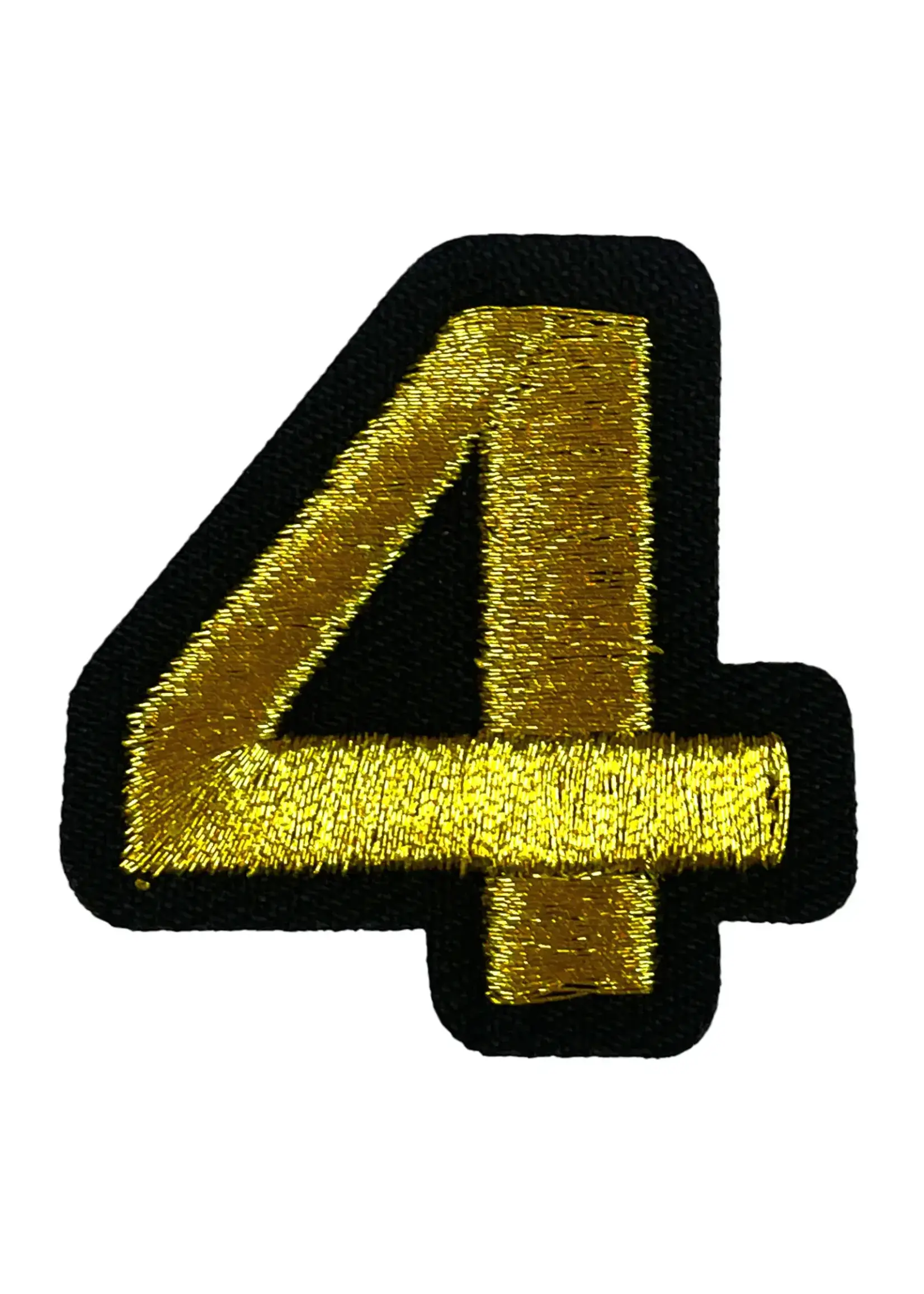 Feestkleding Breda Embleem Gouden cijfer vier-4 EMB-075