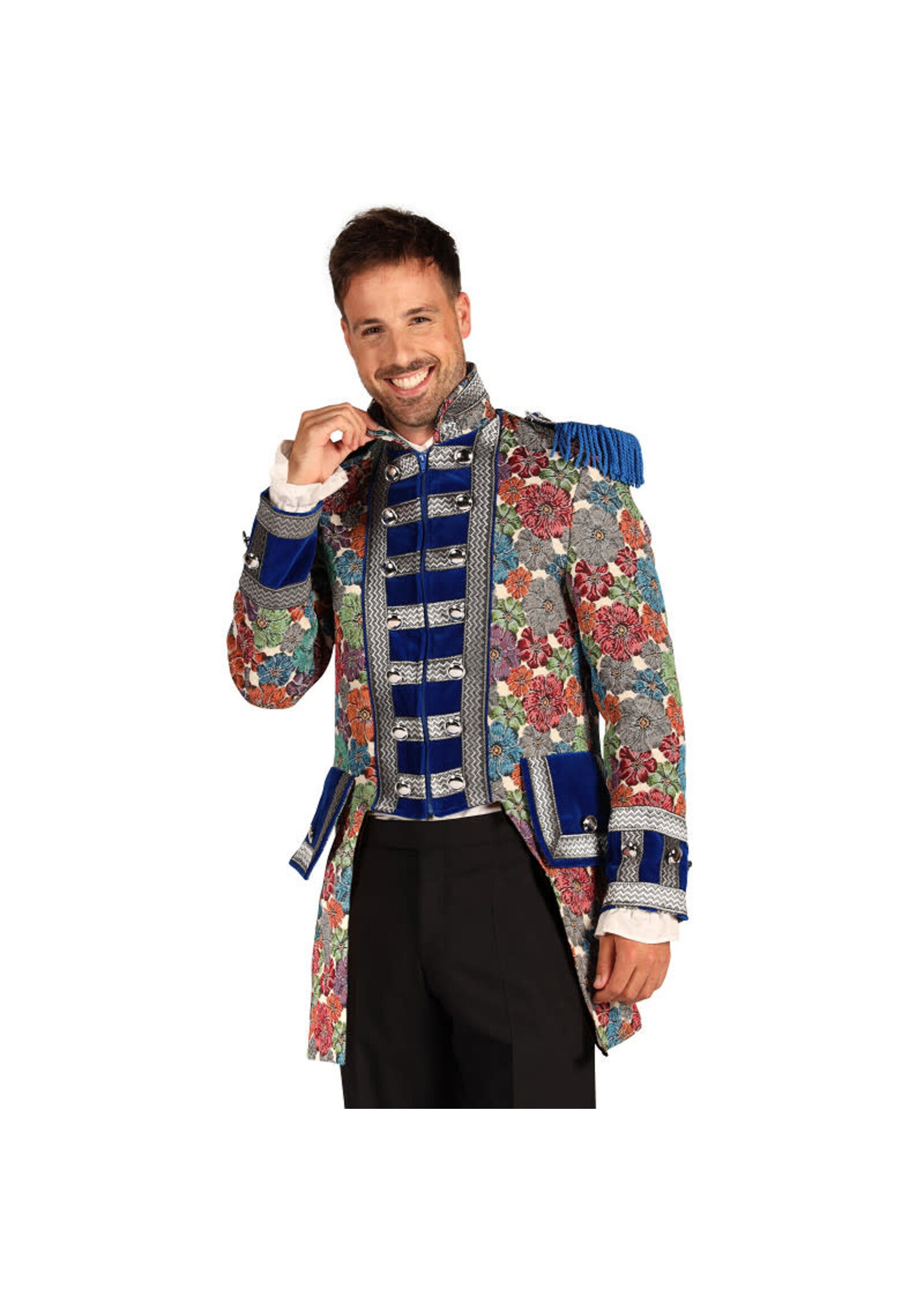 Thetru Jas heer "Rustic Flower" Blauw