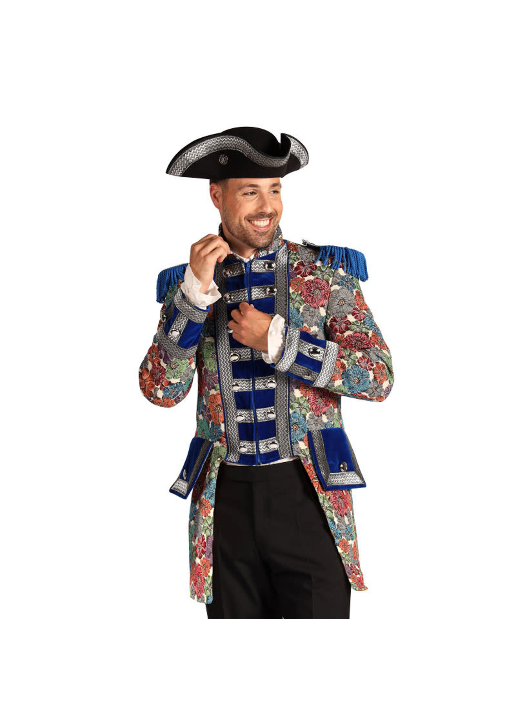 Thetru Jas heer "Rustic Flower" Blauw