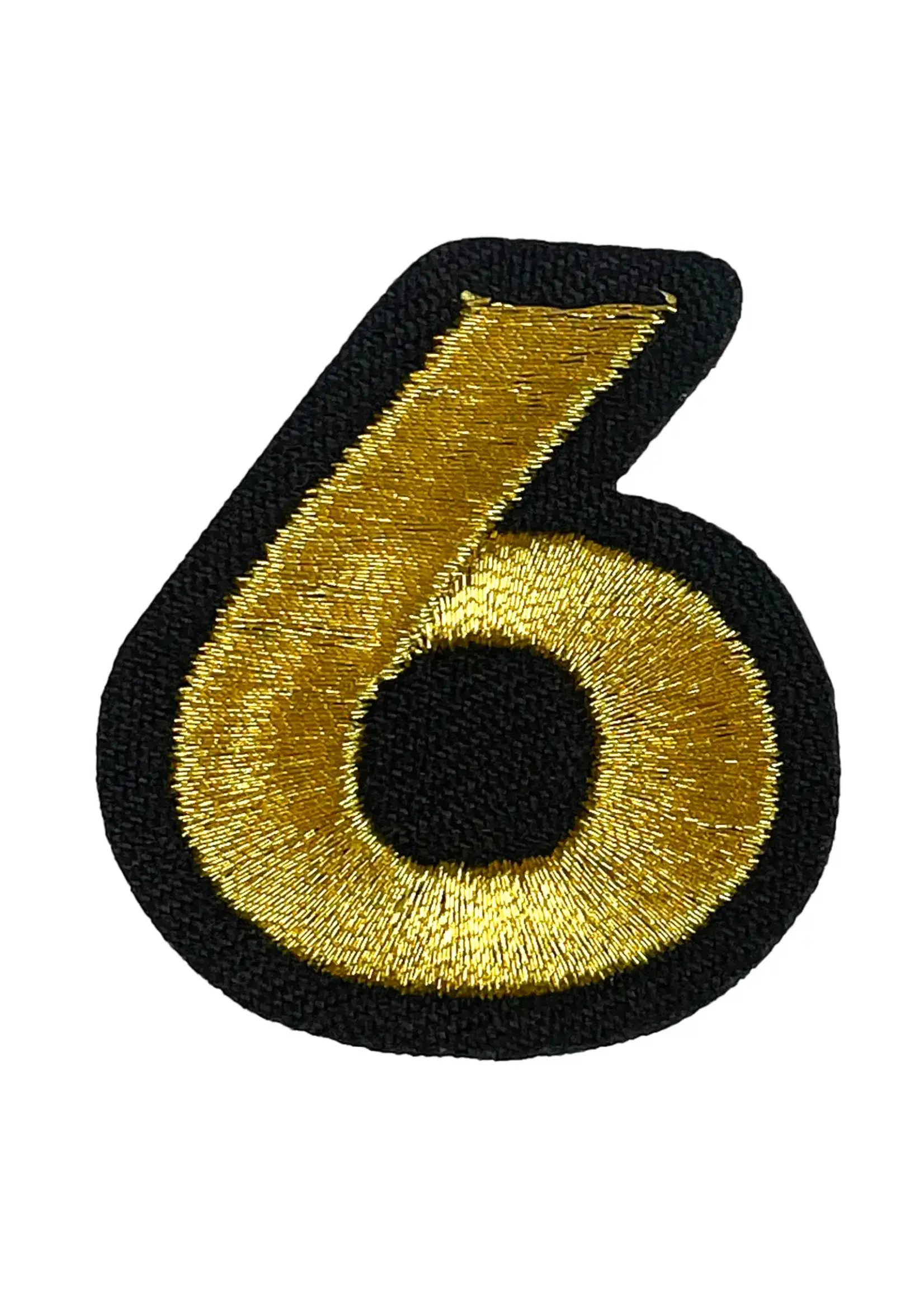 Feestkleding Breda Embleem Gouden cijfer zes-6 EMB-077