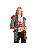 Feestkleding Breda Jas dame "Rustic Flower" Rood