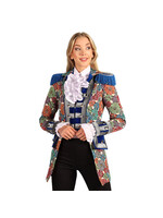 Thetru Jas dame "Rustic Flower" Blauw