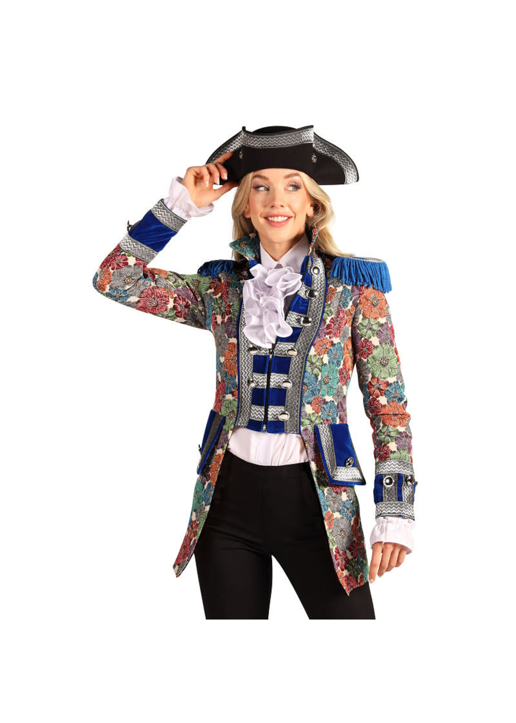 Thetru Jas dame "Rustic Flower" Blauw