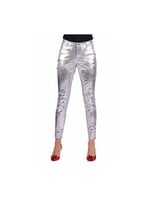 Thetru Stretchbroek metallic Zilver
