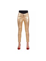 Thetru Stretchbroek metallic Goud