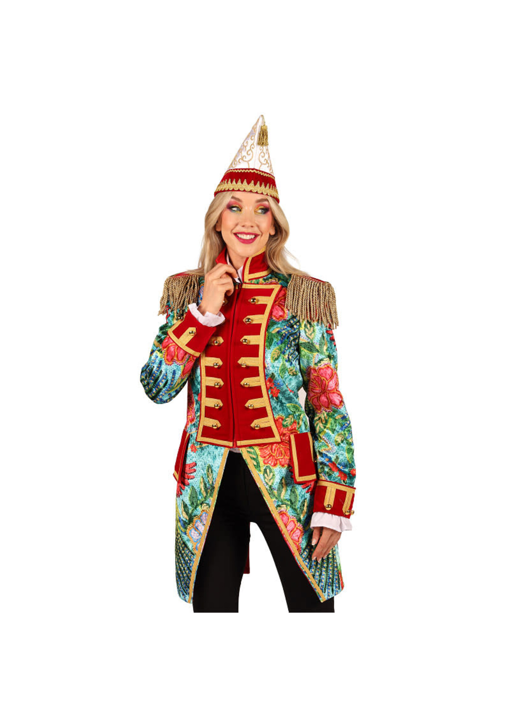 Feestkleding Breda Damesjas "Parrot Park" Rood