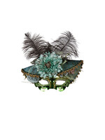 Thetru Oogmasker "Venetian Flower" Groen