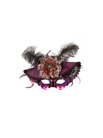 Thetru Oogmasker "Venetian Flower" Roze
