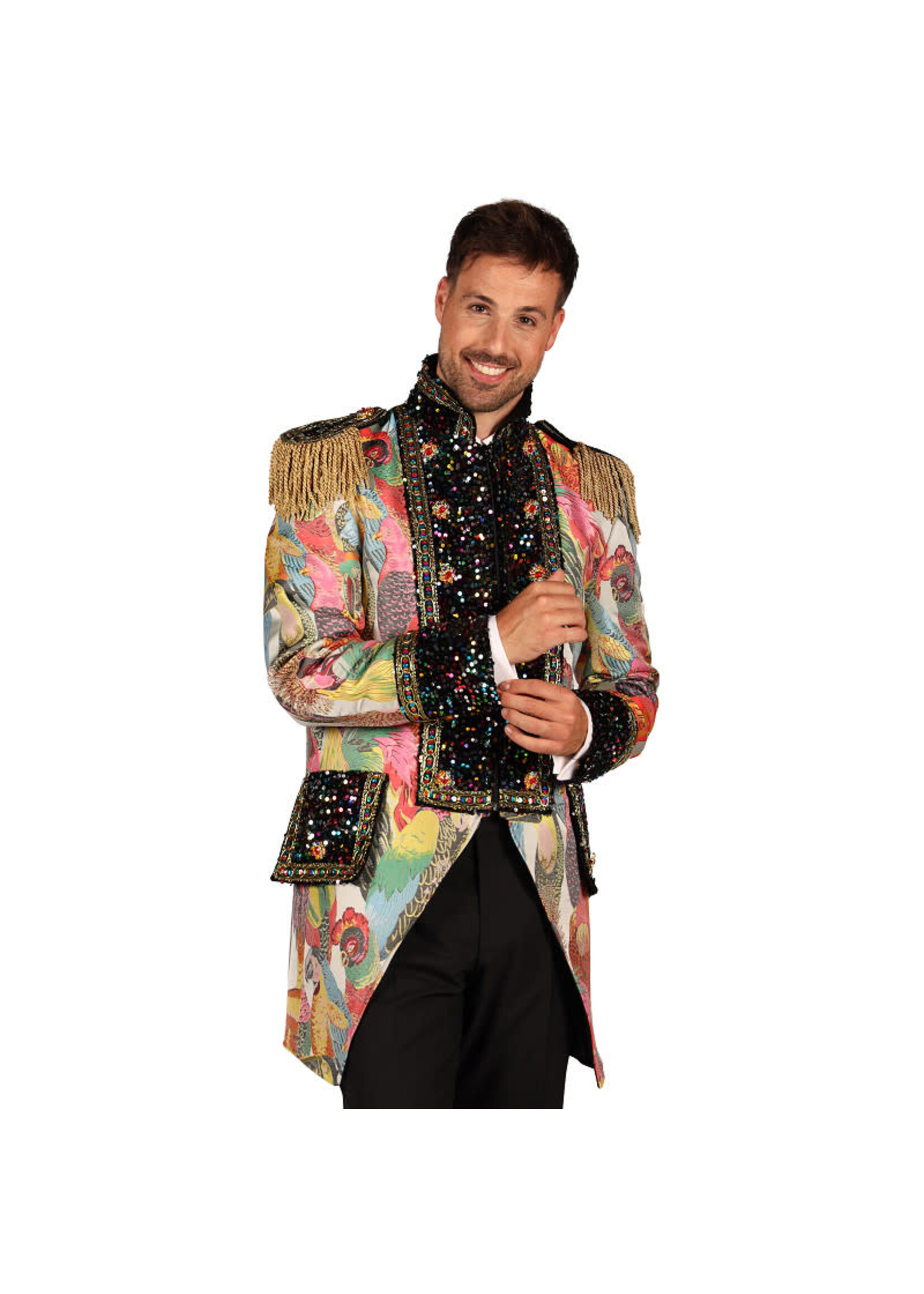 Feestkleding Breda Jas heer "Color Birds"