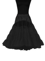 Feestkleding Breda Petticoat "Long tail" Zwart