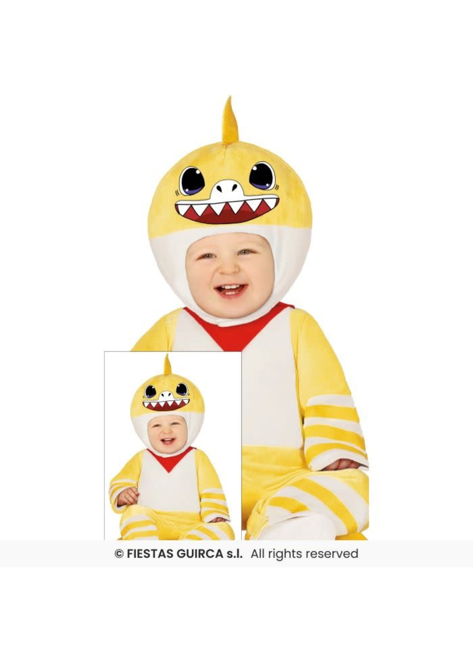 Feestkleding Breda Baby kostuum gele haai