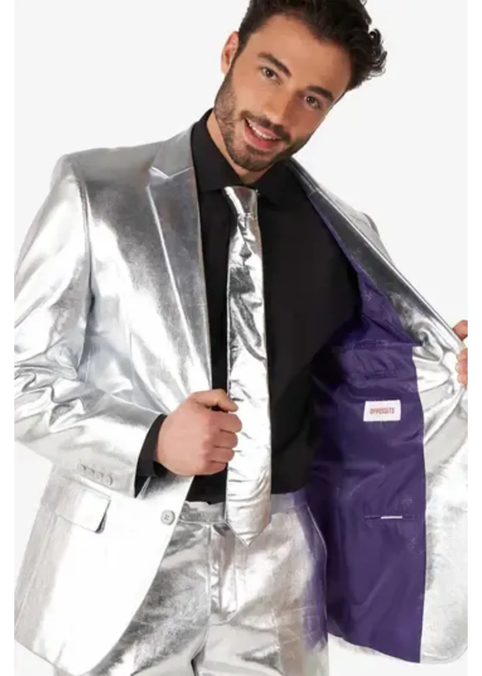 OppoSuits OppoSuits Shiny Silver Heren