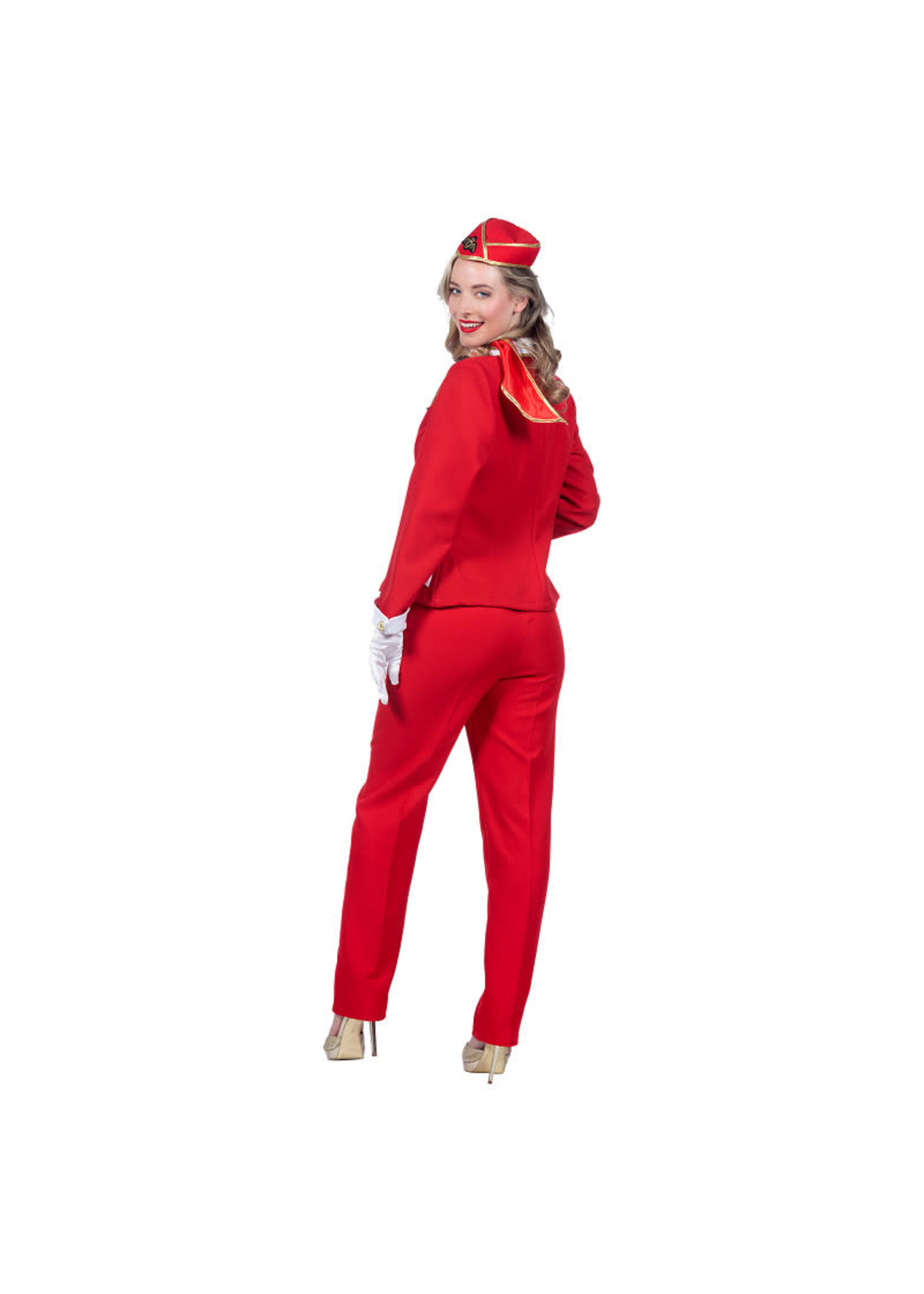 Feestkleding Breda Luxe stewardess rood