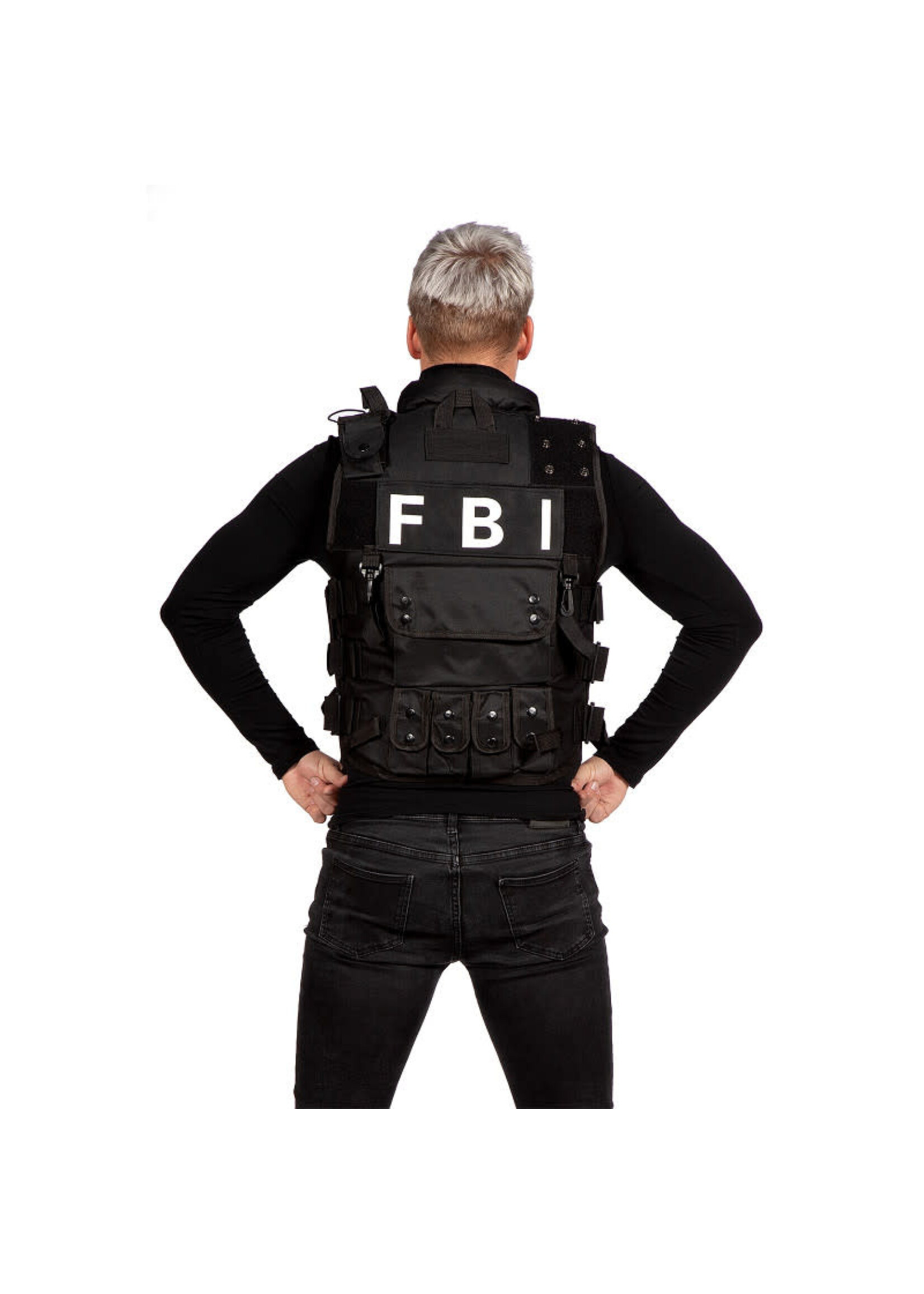 Feestkleding Breda FBI vest de luxe (one size)
