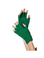 Feestkleding Breda Handschoenen groen vingerloos