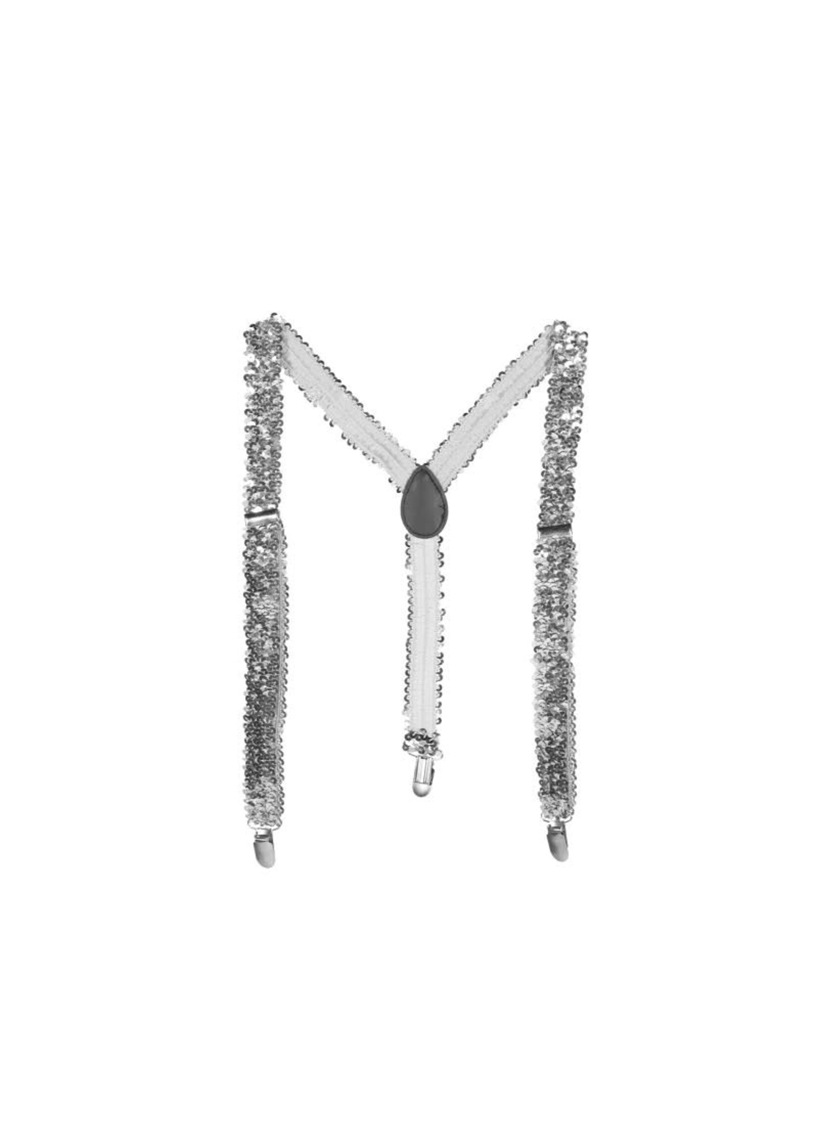 Wilbers & Wilbers Bretels pailletten zilver