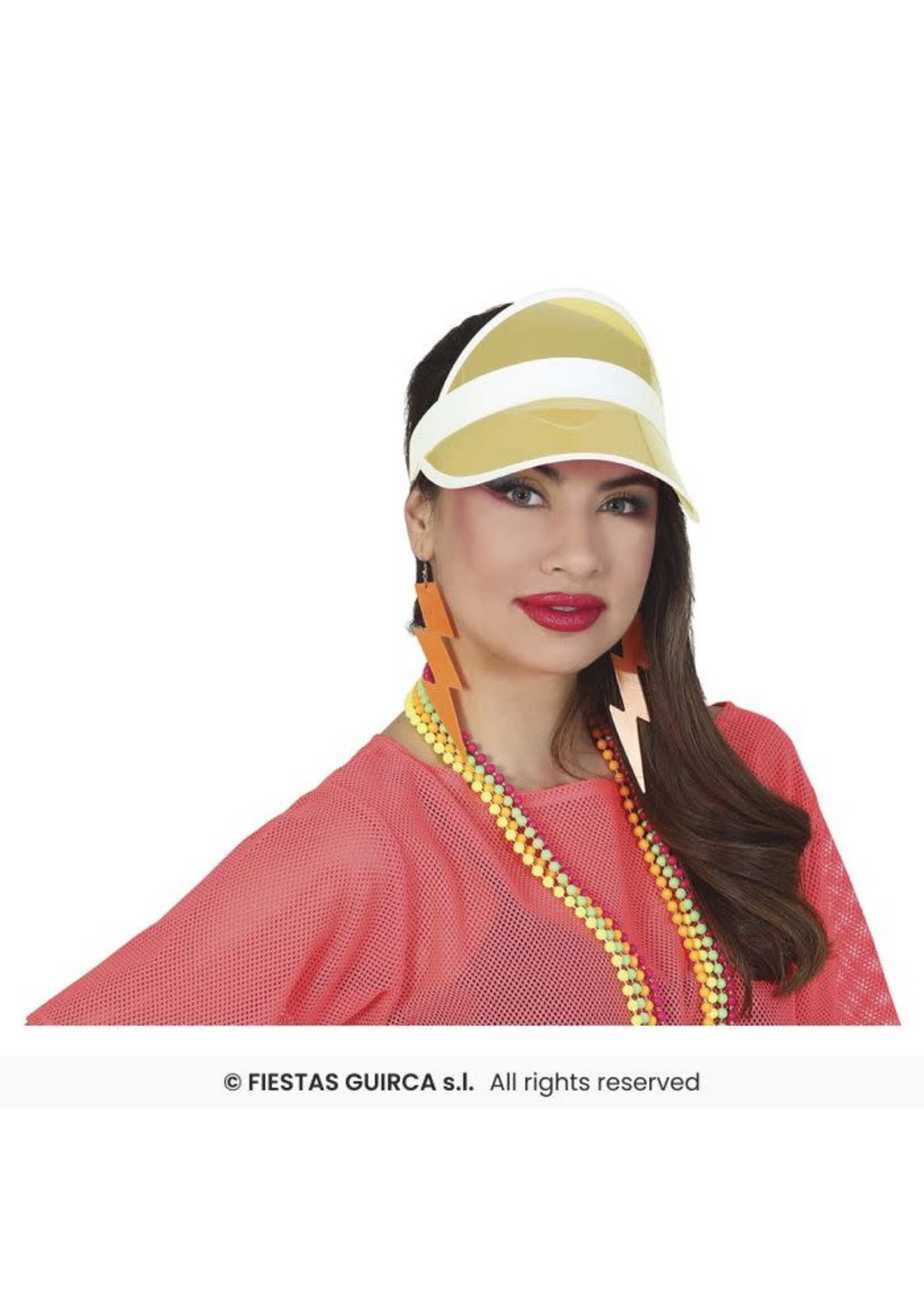 Fiestas Guirca 80s zonneklep geel