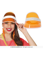 Feestkleding Breda 80s zonneklep oranje